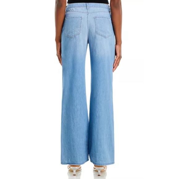 L’AGENCE Alicent High Rise Wide‎ Leg Jeans Havana Blue Wash Size 30 Made In USA - Picture 3 of 16